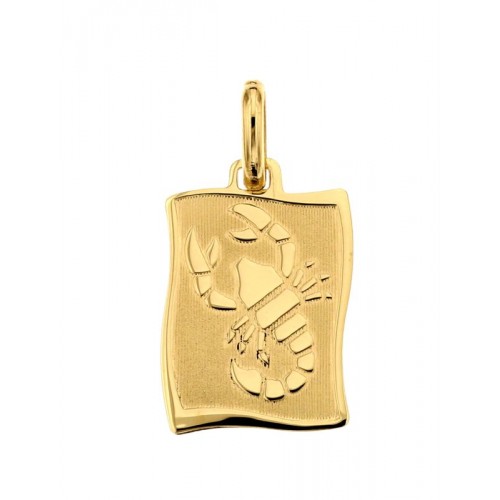 CIONDOLO SEGNO ZODIACALE LEONE IN ORO GIALLO 18 KT + COLLANA LACCIO IN OMAGGIO
