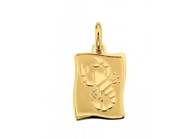 CIONDOLO SEGNO ZODIACALE LEONE IN ORO GIALLO 18 KT + COLLANA LACCIO IN OMAGGIO