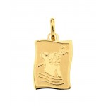 CIONDOLO SEGNO ZODIACALE LEONE IN ORO GIALLO 18 KT + COLLANA LACCIO IN OMAGGIO
