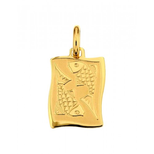 CIONDOLO SEGNO ZODIACALE LEONE IN ORO GIALLO 18 KT + COLLANA LACCIO IN OMAGGIO