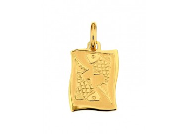 CIONDOLO SEGNO ZODIACALE LEONE IN ORO GIALLO 18 KT + COLLANA LACCIO IN OMAGGIO