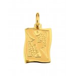 CIONDOLO SEGNO ZODIACALE LEONE IN ORO GIALLO 18 KT + COLLANA LACCIO IN OMAGGIO