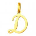 CIONDOLO LETTERA G CORSIVO IN ORO GIALLO 18 KT + COLLANA LACCIO IN OMAGGIO