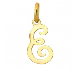 CIONDOLO LETTERA G CORSIVO IN ORO GIALLO 18 KT + COLLANA LACCIO IN OMAGGIO