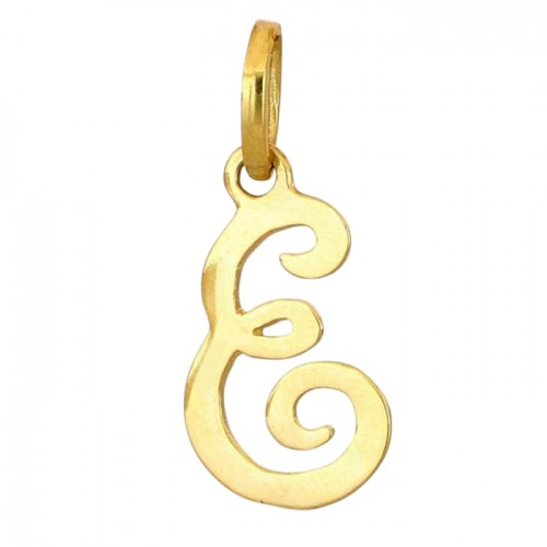 CIONDOLO LETTERA G CORSIVO IN ORO GIALLO 18 KT + COLLANA LACCIO IN OMAGGIO