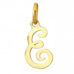 CIONDOLO LETTERA G CORSIVO IN ORO GIALLO 18 KT + COLLANA LACCIO IN OMAGGIO