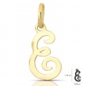 CIONDOLO LETTERA G CORSIVO IN ORO GIALLO 18 KT + COLLANA LACCIO IN OMAGGIO