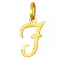 CIONDOLO LETTERA G CORSIVO IN ORO GIALLO 18 KT + COLLANA LACCIO IN OMAGGIO