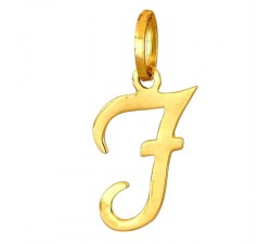 CIONDOLO LETTERA G CORSIVO IN ORO GIALLO 18 KT + COLLANA LACCIO IN OMAGGIO