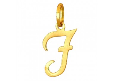 CIONDOLO LETTERA G CORSIVO IN ORO GIALLO 18 KT + COLLANA LACCIO IN OMAGGIO