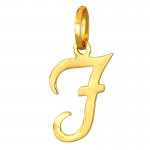 CIONDOLO LETTERA G CORSIVO IN ORO GIALLO 18 KT + COLLANA LACCIO IN OMAGGIO