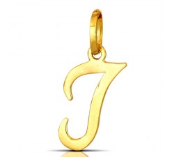 CIONDOLO LETTERA G CORSIVO IN ORO GIALLO 18 KT + COLLANA LACCIO IN OMAGGIO
