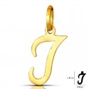 CIONDOLO LETTERA I CORSIVO IN ORO GIALLO 18 KT + COLLANA LACCIO IN OMAGGIO