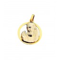 COLLANA SAN PIO IN ORO GIALLO E BIANCO 18 KT + COLLANA LACCIO IN OMAGGIO
