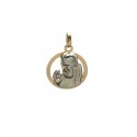 COLLANA SAN PIO IN ORO GIALLO E BIANCO 18 KT + COLLANA LACCIO IN OMAGGIO