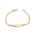 BRACCIALE BEBE' PIASTRINA ORO GIALLO 18 KT