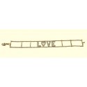 BRACCIALE IN ORO GIALLO BIANCO 18 KT LOVE CON BRILLANTINI