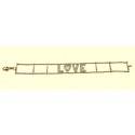 BRACCIALE IN ORO GIALLO BIANCO 18 KT LOVE CON BRILLANTINI