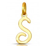 CIONDOLO LETTERA G CORSIVO IN ORO GIALLO 18 KT + COLLANA LACCIO IN OMAGGIO