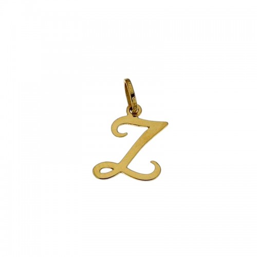 CIONDOLO LETTERA G CORSIVO IN ORO GIALLO 18 KT + COLLANA LACCIO IN OMAGGIO