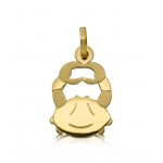 CIONDOLO SEGNO ZODIACALE LEONE IN ORO GIALLO 18 KT + COLLANA LACCIO IN OMAGGIO