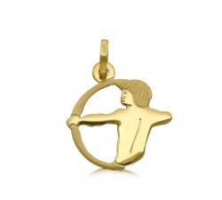 CIONDOLO SEGNO ZODIACALE LEONE IN ORO GIALLO 18 KT + COLLANA LACCIO IN OMAGGIO