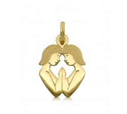 CIONDOLO SEGNO ZODIACALE LEONE IN ORO GIALLO 18 KT + COLLANA LACCIO IN OMAGGIO