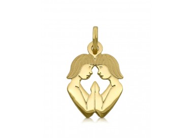 CIONDOLO SEGNO ZODIACALE LEONE IN ORO GIALLO 18 KT + COLLANA LACCIO IN OMAGGIO