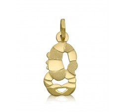 CIONDOLO SEGNO ZODIACALE LEONE IN ORO GIALLO 18 KT + COLLANA LACCIO IN OMAGGIO