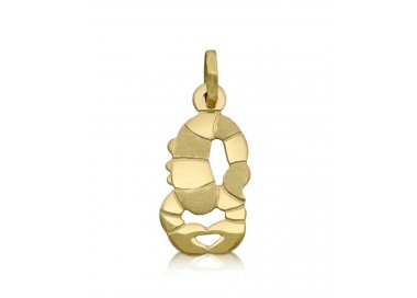 CIONDOLO SEGNO ZODIACALE LEONE IN ORO GIALLO 18 KT + COLLANA LACCIO IN OMAGGIO