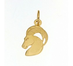 CIONDOLO SEGNO ZODIACALE LEONE IN ORO GIALLO 18 KT + COLLANA LACCIO IN OMAGGIO