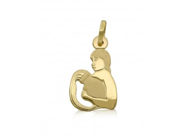 CIONDOLO SEGNO ZODIACALE LEONE IN ORO GIALLO 18 KT + COLLANA LACCIO IN OMAGGIO