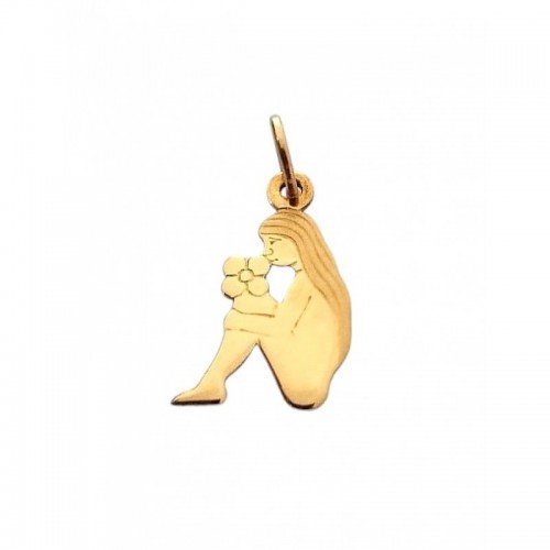 CIONDOLO ZODIACALE VERGINE IN ORO GIALLO 18 KT + COLLANA IN OMAGGIO