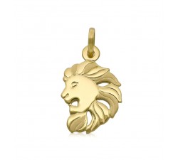 CIONDOLO SEGNO ZODIACALE LEONE IN ORO GIALLO 18 KT + COLLANA LACCIO IN OMAGGIO
