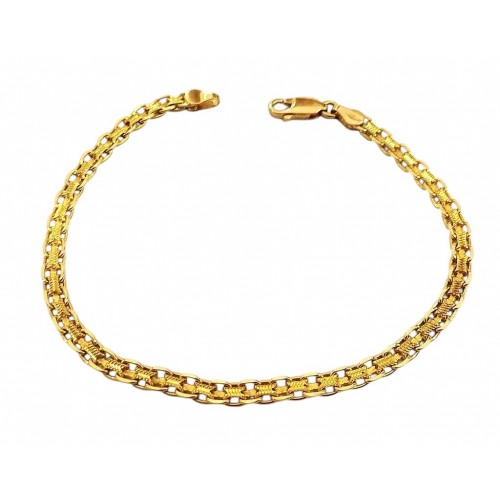 18 KT YELLOW GOLD CHAIN BRACELET 