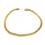 BRACCIALE UOMO CATENA PIATTA IN ORO GIALLO 18 KT