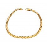 BRACCIALE CATENA PIATTA DA UOMO IN ORO GIALLO 18 KT