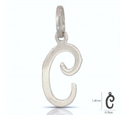 CIONDOLO LETTERA G CORSIVO IN ORO GIALLO 18 KT + COLLANA LACCIO IN OMAGGIO