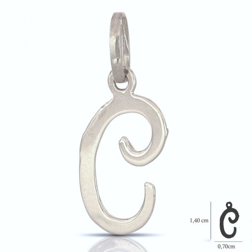 CIONDOLO LETTERA G CORSIVO IN ORO GIALLO 18 KT + COLLANA LACCIO IN OMAGGIO