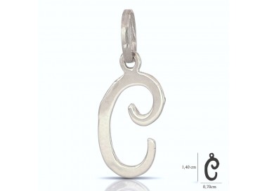 CIONDOLO LETTERA G CORSIVO IN ORO GIALLO 18 KT + COLLANA LACCIO IN OMAGGIO