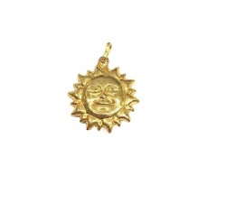 CIONDOLO SOLE IN ORO GIALLO 18 KT CON COLLANA LACCIO IN OMAGGIO