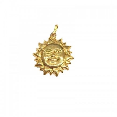 CIONDOLO SOLE IN ORO GIALLO 18 KT CON COLLANA LACCIO IN OMAGGIO