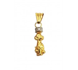 CIONDOLO CAGNOLINO IN ORO GIALLO 18 KT+ COLLANA LACCIO IN OMAGGIO