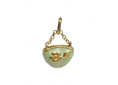 CIONDOLO CHARM BORSA IN ORO GIALLO 18 KT
