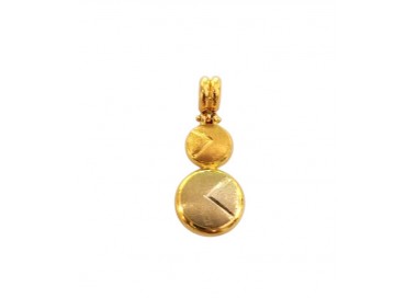 CIONDOLO DA DONNA IN ORO GIALLO E BIANCO+COLLANA LACCIO OMAGGIO