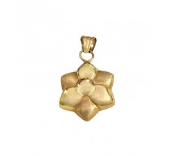 CIONDOLO FIORE IN ORO GIALLO 18 KT +COLLANA LACCIO OMAGGIO