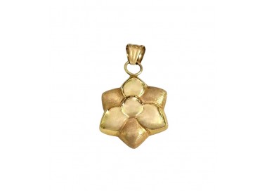 CIONDOLO FIORE IN ORO GIALLO 18 KT +COLLANA OMAGGIO