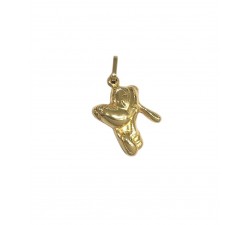 CIONDOLO CANE PIPPO IN ORO GIALLO+COLLANA LACCIO OMAGGIO