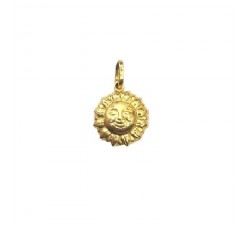 CIONDOLO PENDENTE SOLE IN ORO GIALLO 18 KT CON COLLANA LACCIO IN OMAGGIO