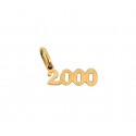 CIONDOLO 2000 IN ORO GIALLO E BIANCO 18KT +COLLANA LACCIO OMAGGIO